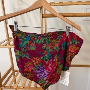 Floral vintage scarf top